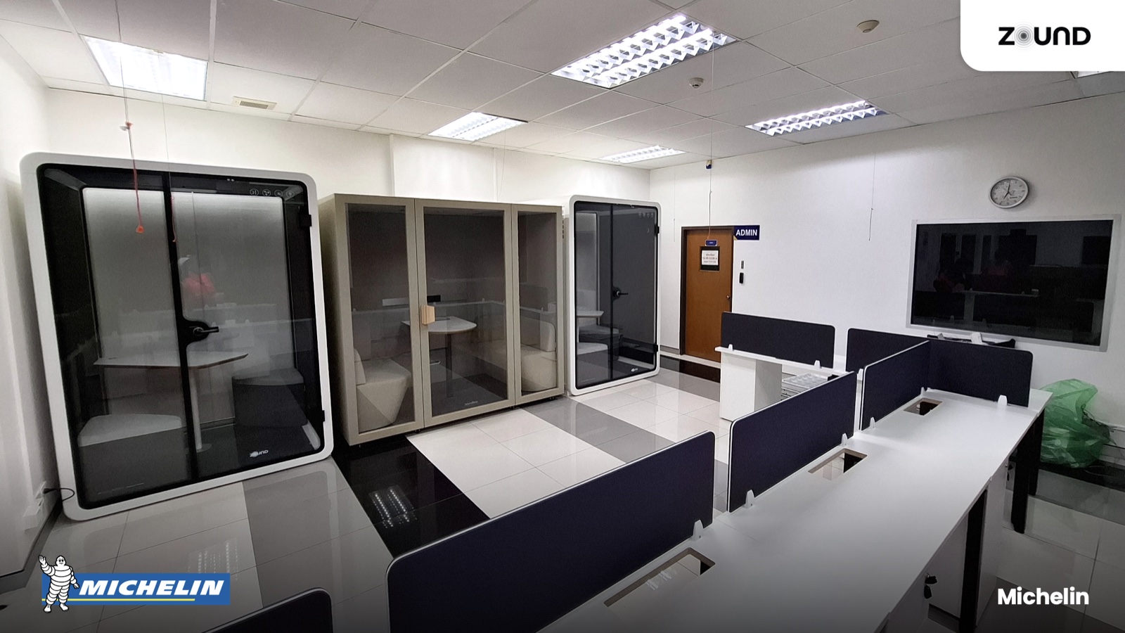 ZOUND pods installed at Michelin